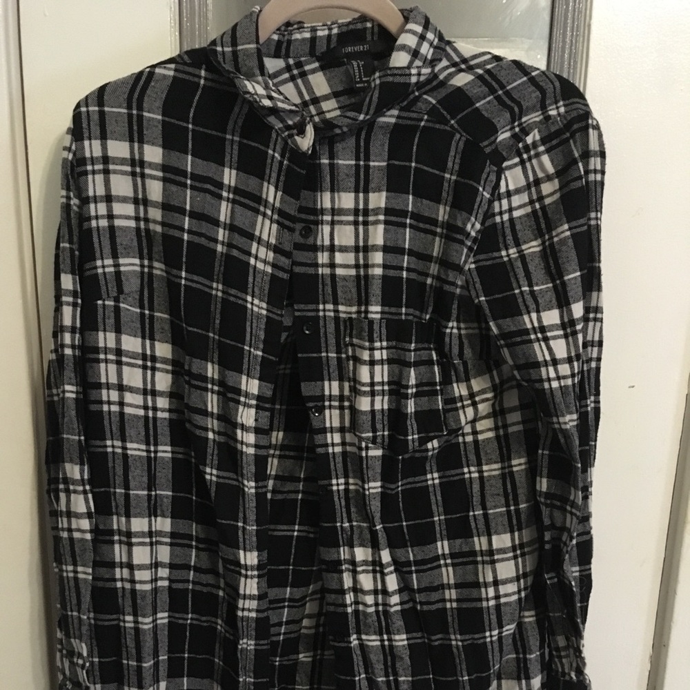 Oversized Flannel Top/Tunic